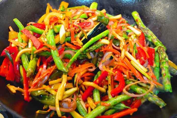 Mix de Légumes sautés / with white rice - Crazy Fish