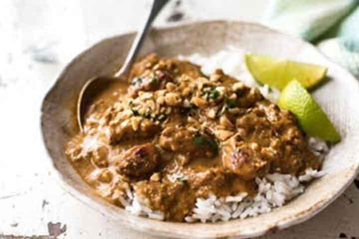 Chicken Satay / with white rice - Crazy Fish