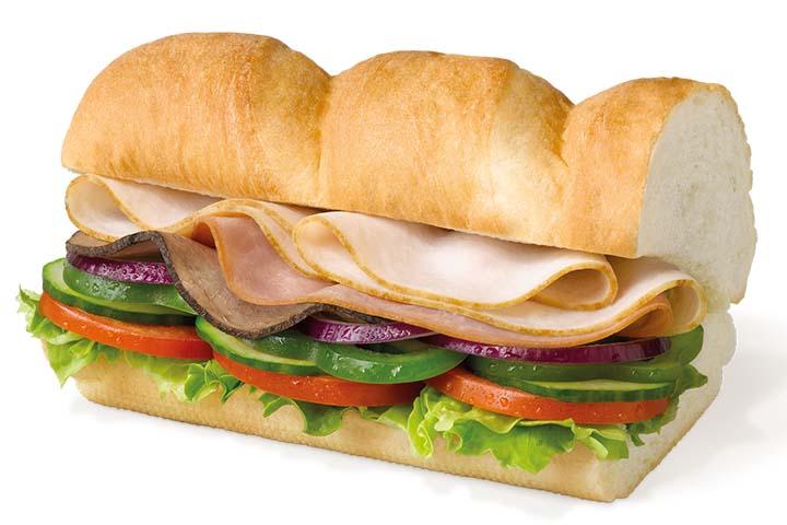 Sandwich Turkey, Ham, Roast Beef 30cm - Subway