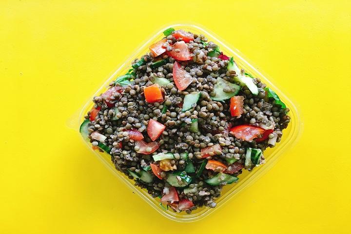 Salade lentilles poulet pané - FreshSalad