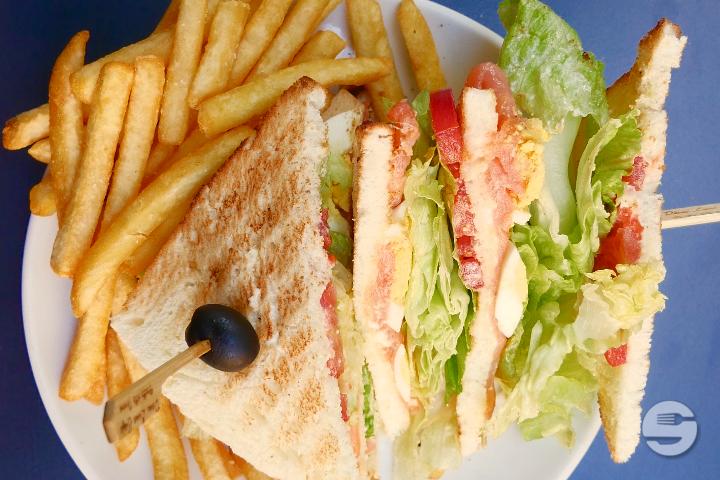 Smoked Salmon Club Sandwichs - Demi Lune Café