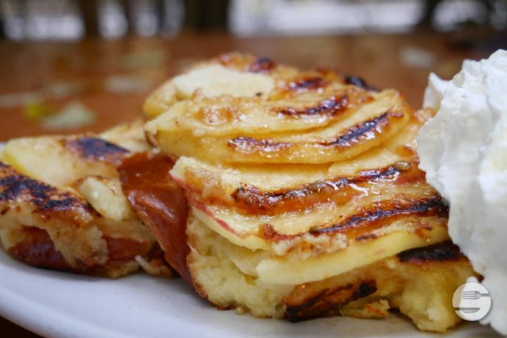 French Toast with Caramelized Apples - Demi Lune Café