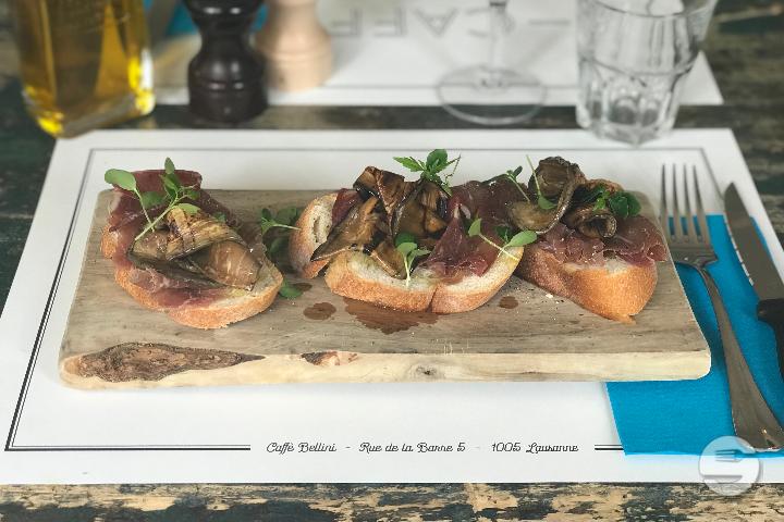 Bresaola & bruschetta with eggplant - Caffè Bellini - Lunch *