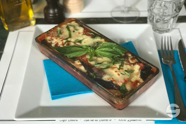Eggplant parmigiana , savage arugula - Caffè Bellini - Lunch *