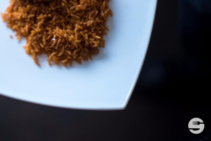 Jollof Rice with Plantain & Chicken Wings - Queen Idia