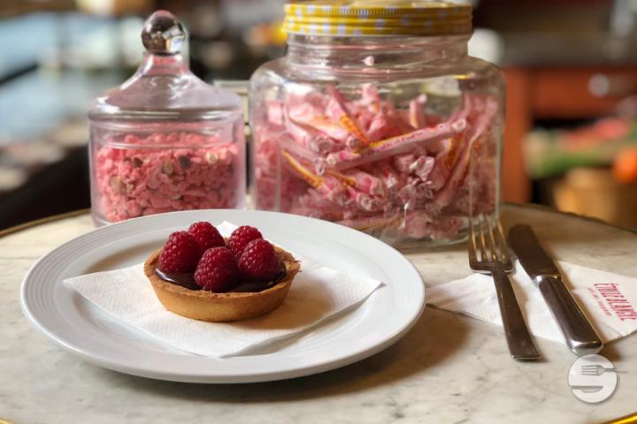 Chocolate and raspberry tart - Confiserie de l'Etoile Blanche