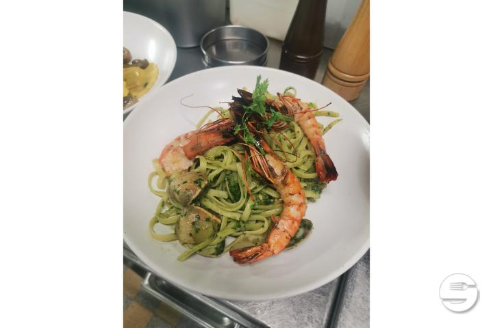 Linguine aux gambas & ‘vongole’ - Le Jardin de Pinchat