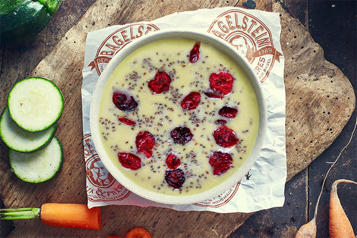 Broccoli Parsnip Edamame Cranberry Chia Seed Soup - Bagelstein