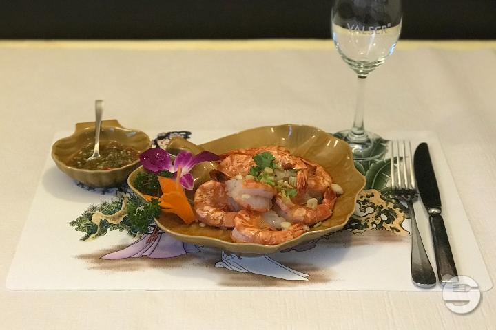 807. Crevettes à l'ail - Thaï Délices