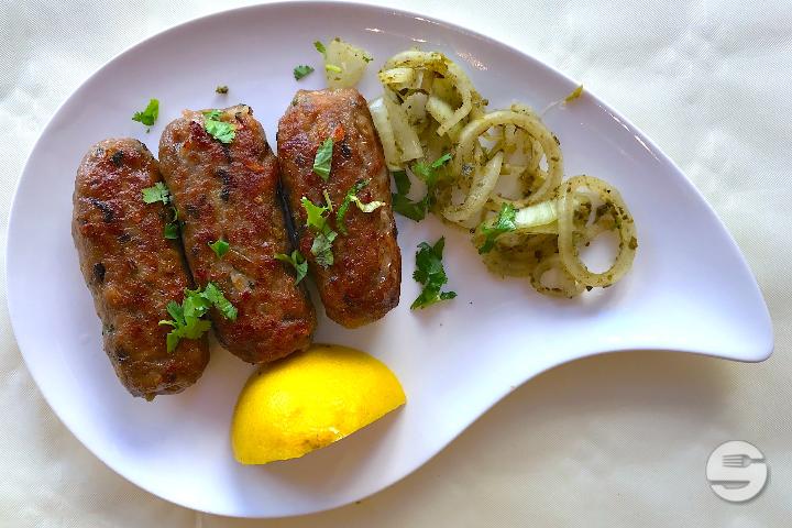 135 Sheekh Kebab with Salad and Naan - Delhi House