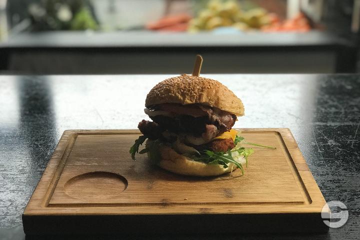 Chicken Mega Tartar Sauce Burger - Blaqk Burger
