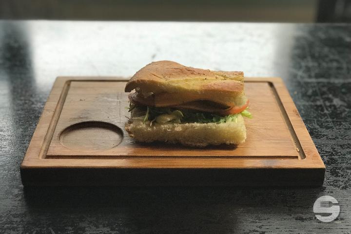 Mozzarella cheese focaccia - Blaqk Burger