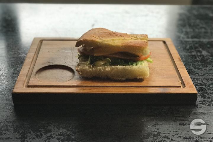 Smoked turkey focaccia - Blaqk Burger