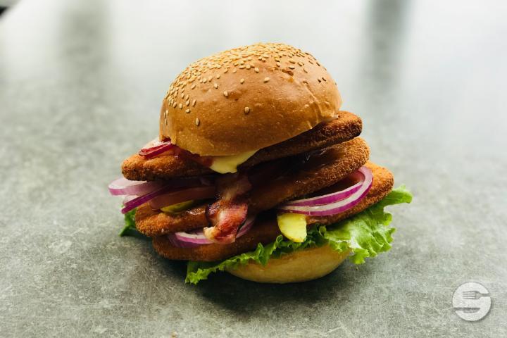 Mega Chicken Burger - Blaqk Burger