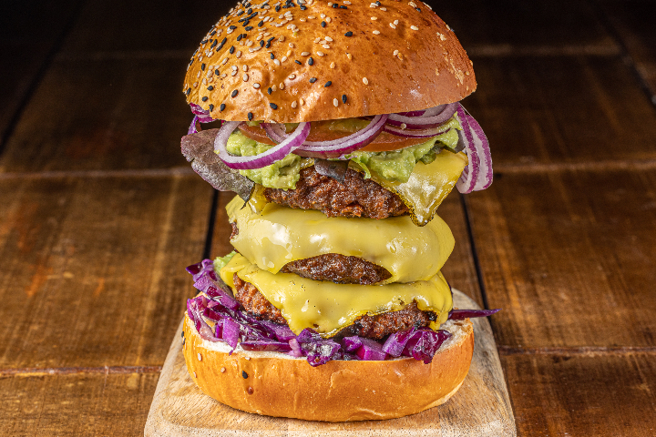Vegan Triple Burger - Blaqk Burger