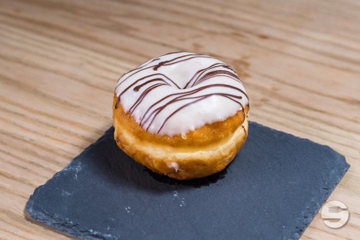 White Chocolate Donut with Chocolate Line - L'Artisan Sandwich