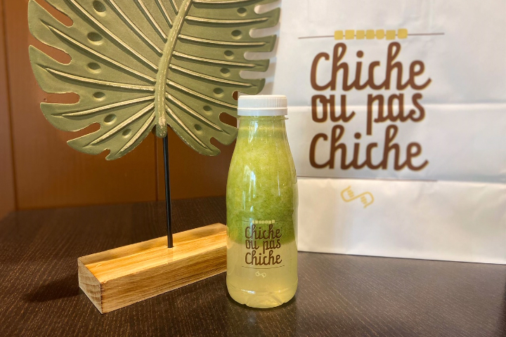 Jus de pomme - kiwi - gingembre frais pressé - Chiche ou pas Chiche