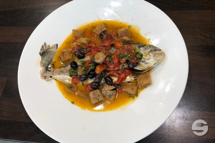 Roasted sea bream Mediterranean style - Olea