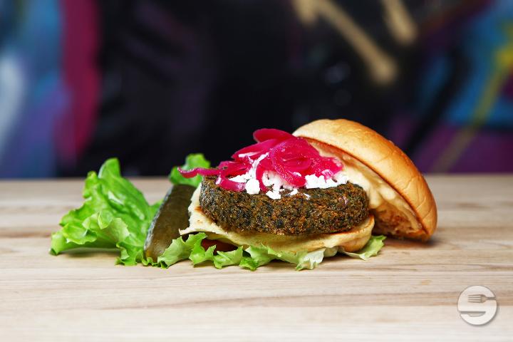The Falafel Burger - Black Tap - Craft Burgers & Beer