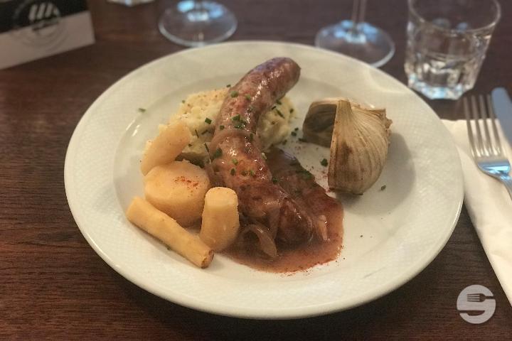 Saucisse rôtie de porc - Café du marché