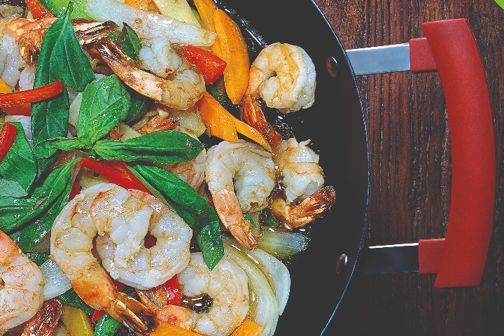 Shrimps with Basil - Akiko - Plainpalais