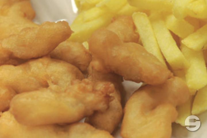 309. Chicken Nuggets mit Pommes 4 Stk. - Asia Number One