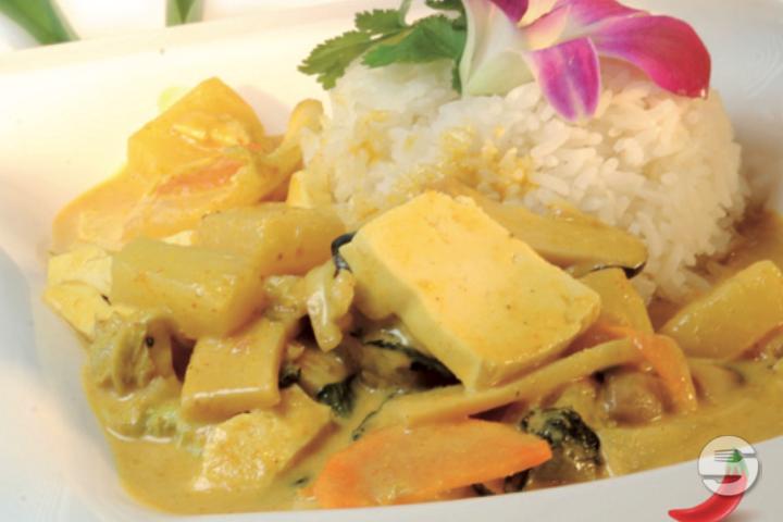 502. Gelbes Curry Tofu & Gemüse (scharf) - Asia Number One
