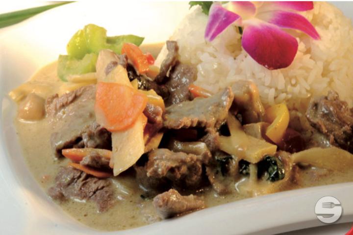 503. Grünes Curry mit Rindfleisch (scharf) - Asia Number One