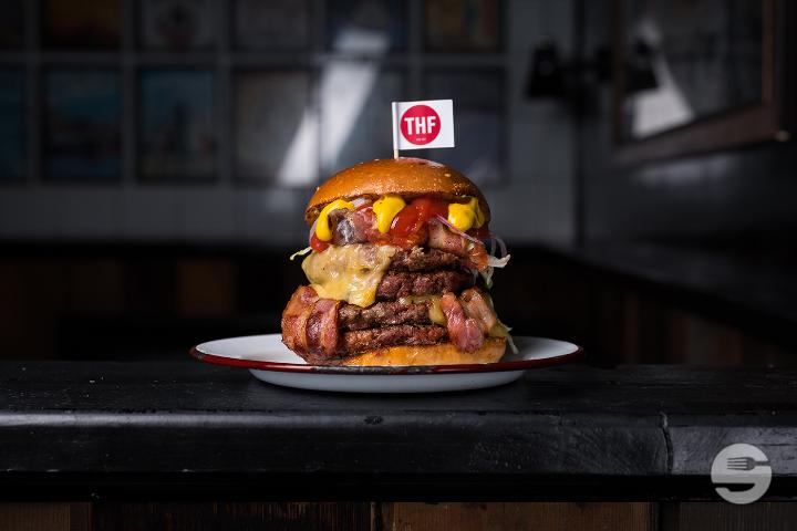 Double Bacon Cheese Burger - The Hamburger Foundation - THF (Pâquis)