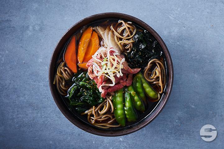 Beef Noodle Soup with Soba Noodles - Yooji's