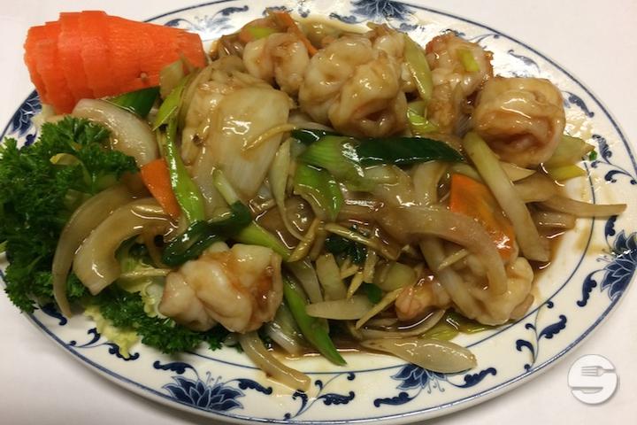 7B Crevettes au gingembre et poireaux - Mandarine