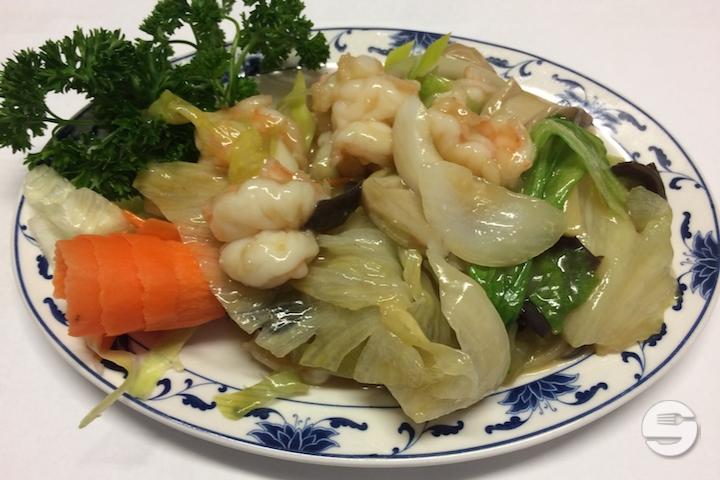 9B Crevettes aux légumes divers - Mandarine