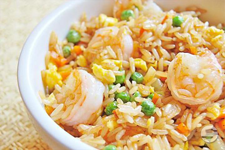 133. Gebratener Reis mit Scampi - Falken am Rotsee