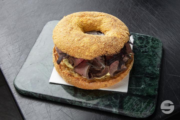 Bagel au Maïs et Boeuf Cajun - Chez Philippe