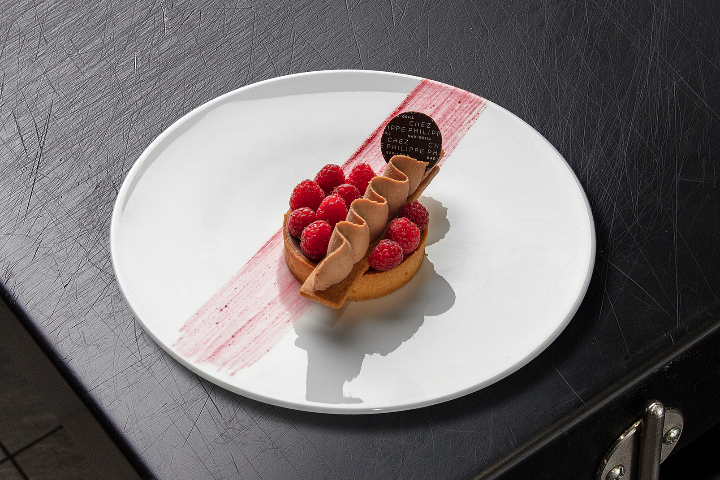 Tarte chocolat au lait et framboises - Chez Philippe - Non Stop