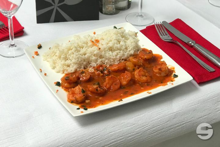 King prawn in provencal way - Entre Amigos
