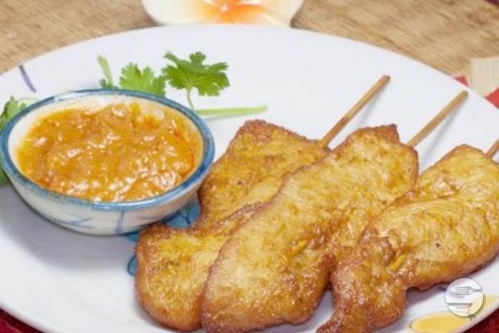 Brochette de poulet à la sauce cacahuète - Sawasdee