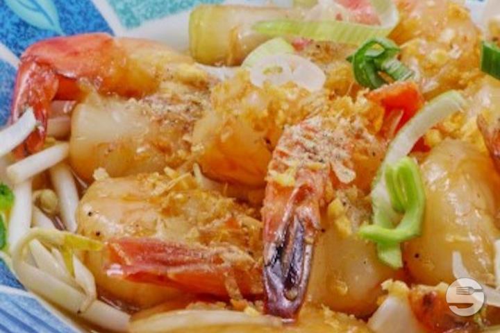 Crevettes à l'ail et au poivre - Sawasdee