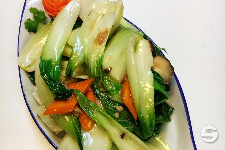 Légumes de saison sautés à l'ail - Bambou d'Asie