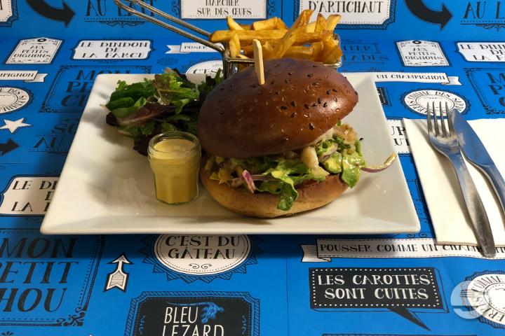 Burger Green Fish - Bleu Lézard