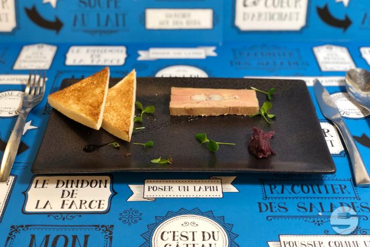 Terrine de foie gras aux gambas rôties - Bleu Lézard
