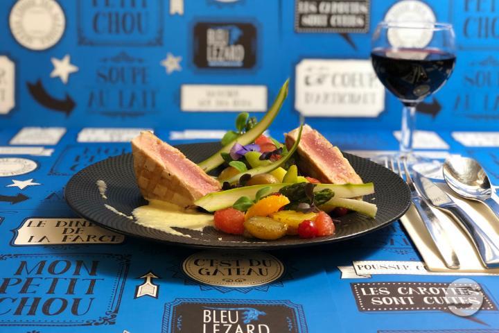 Yellow Tuna Steak - Bleu Lézard