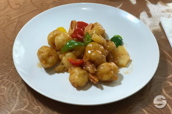 Shrimp with sweet and sour sauce - Le Basilic