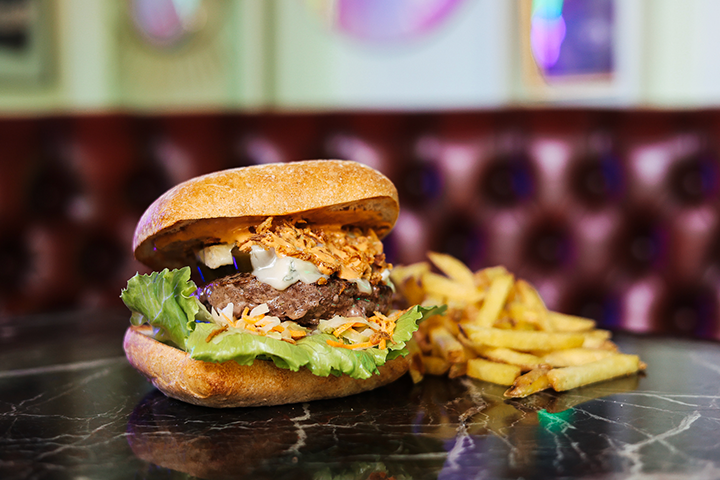 Blue Cheese Jalapeno Burger with Fries - Cheyenne