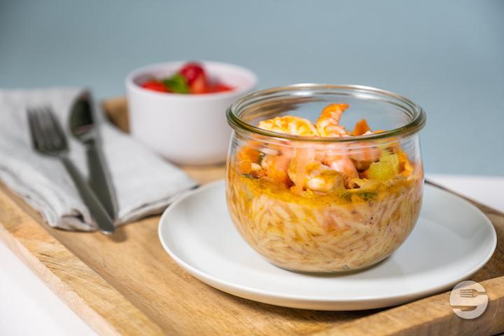 Pépinettes aux crevettes et sauce mandarine - Pouly - Haldimand