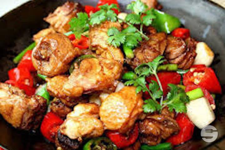 510. Griddle cooked chicken with pepper - Palais Bonheur