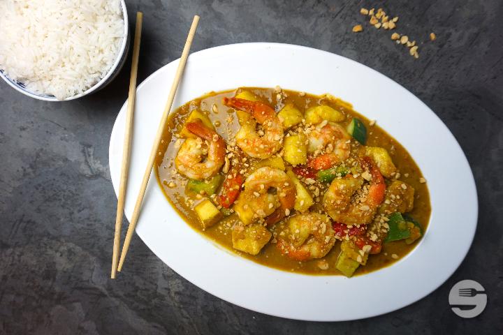 Erdnuss-Sataysauce mit Fleisch nach Wahl - Fo Ke Kio