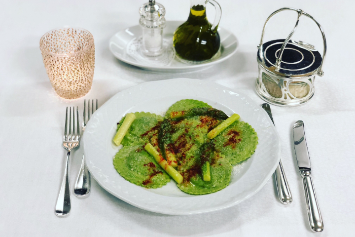 Agnolotti aux asperges vertes - Restaurant Roberto