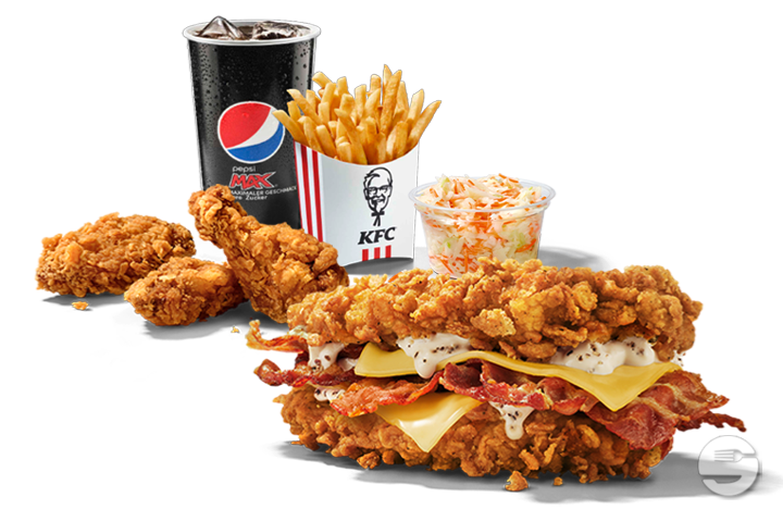 Menu Box Double Down - KFC - Kentucky Fried Chicken