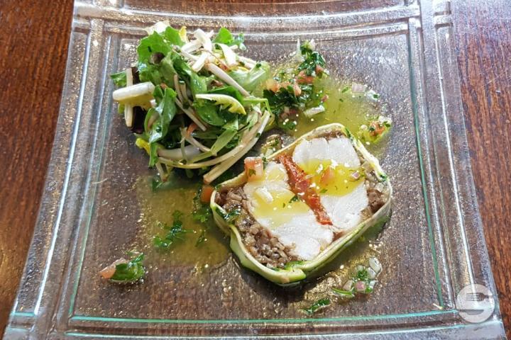 Pressée de Cabillaud et Aubergines - Le Relais de Chambésy
